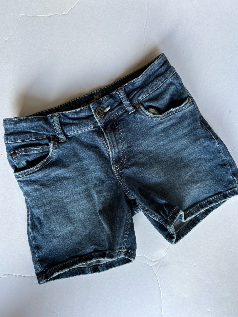 Wrangler Dark Wash Stretch Jean Shorts